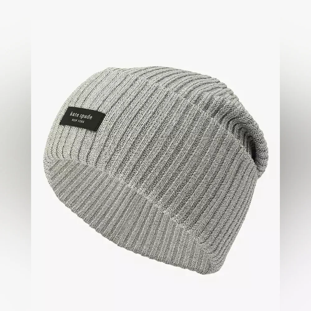 🔥Kate Spade Metallic Sam Label Beanie